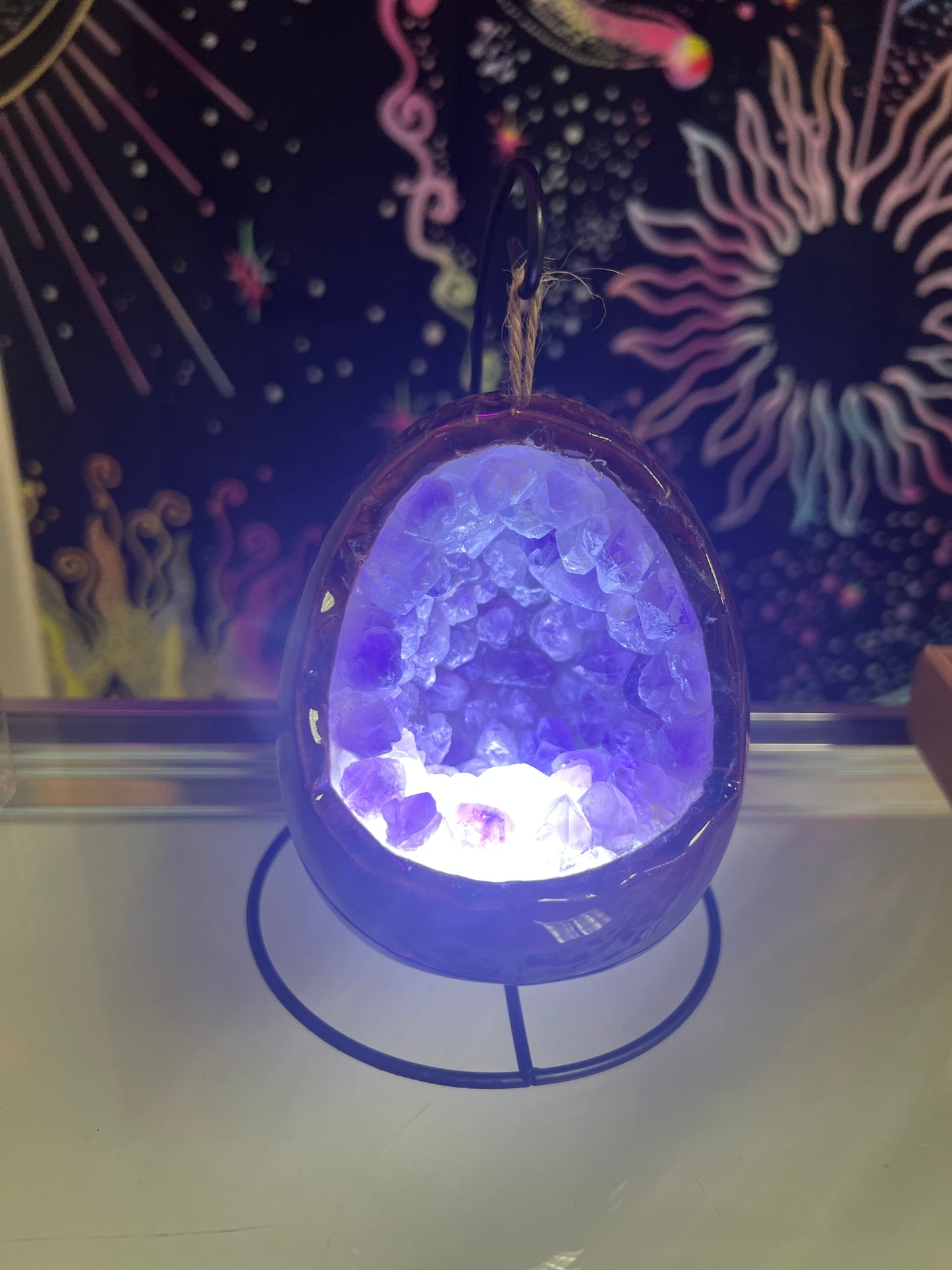 Oval Amethyst Lamp