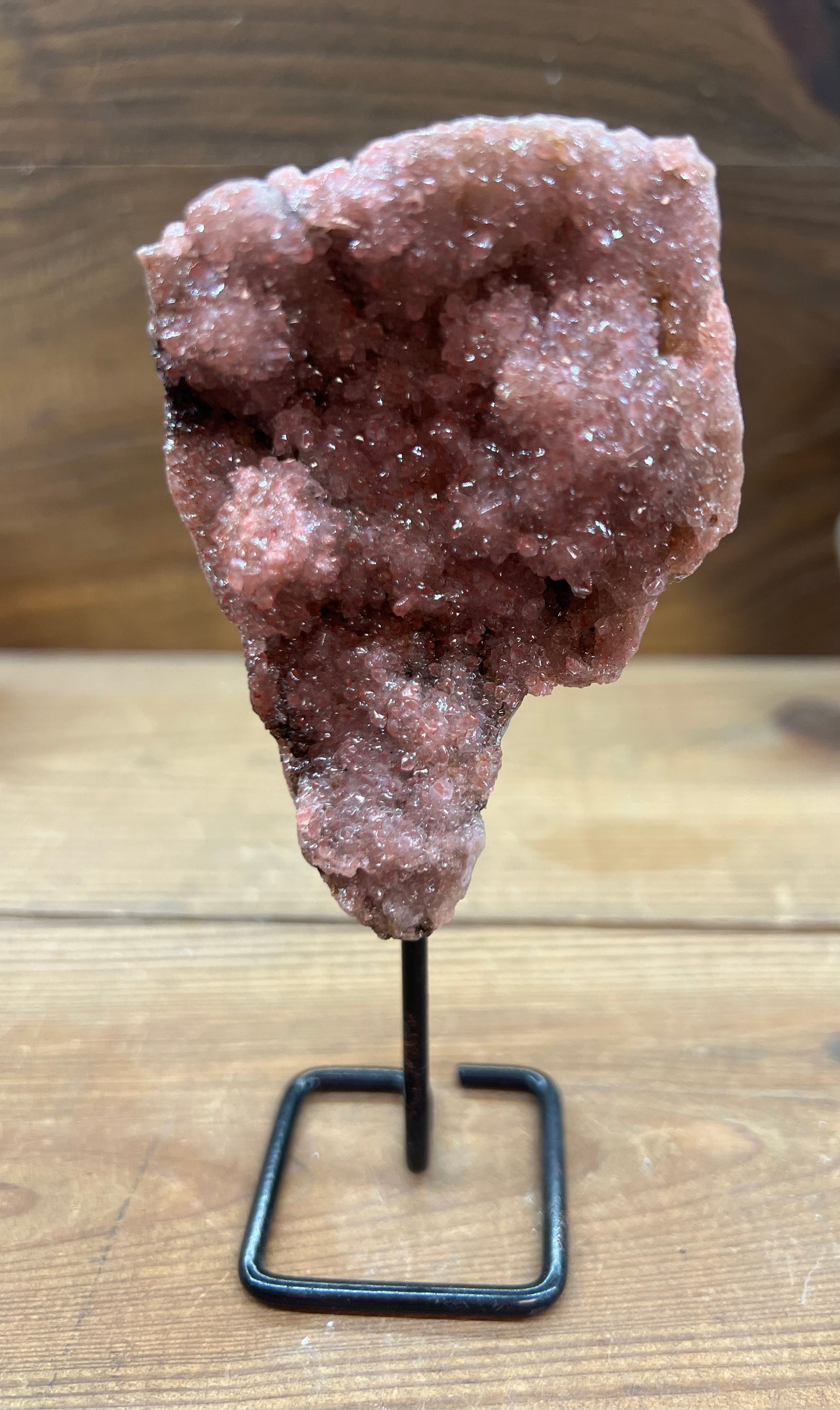 Pink Amethyst on a stand