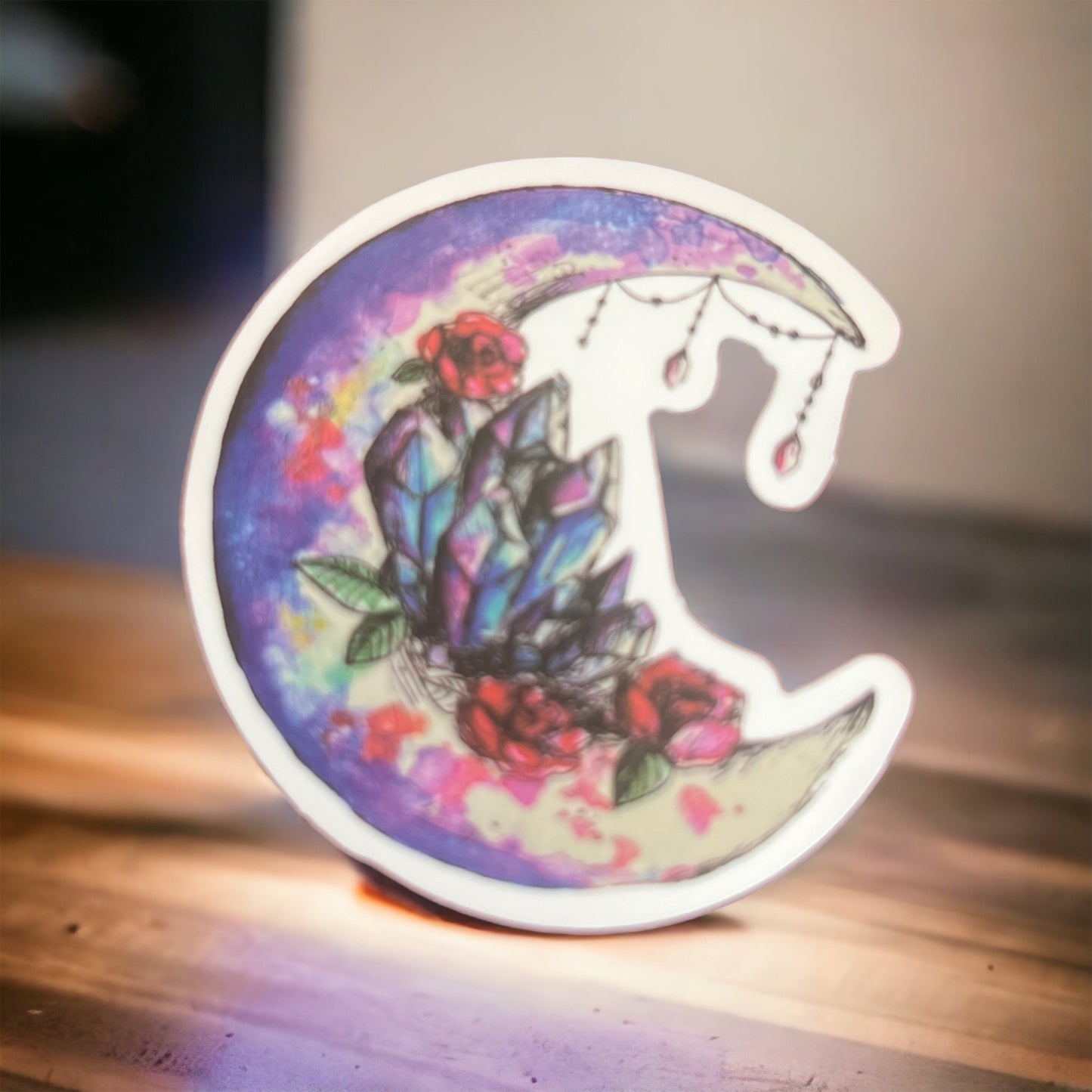 Floral Half-Moon Sticker